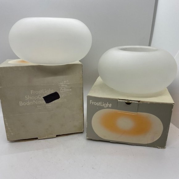 MCM Boda Nova Sweden FrostLight Candle Holders